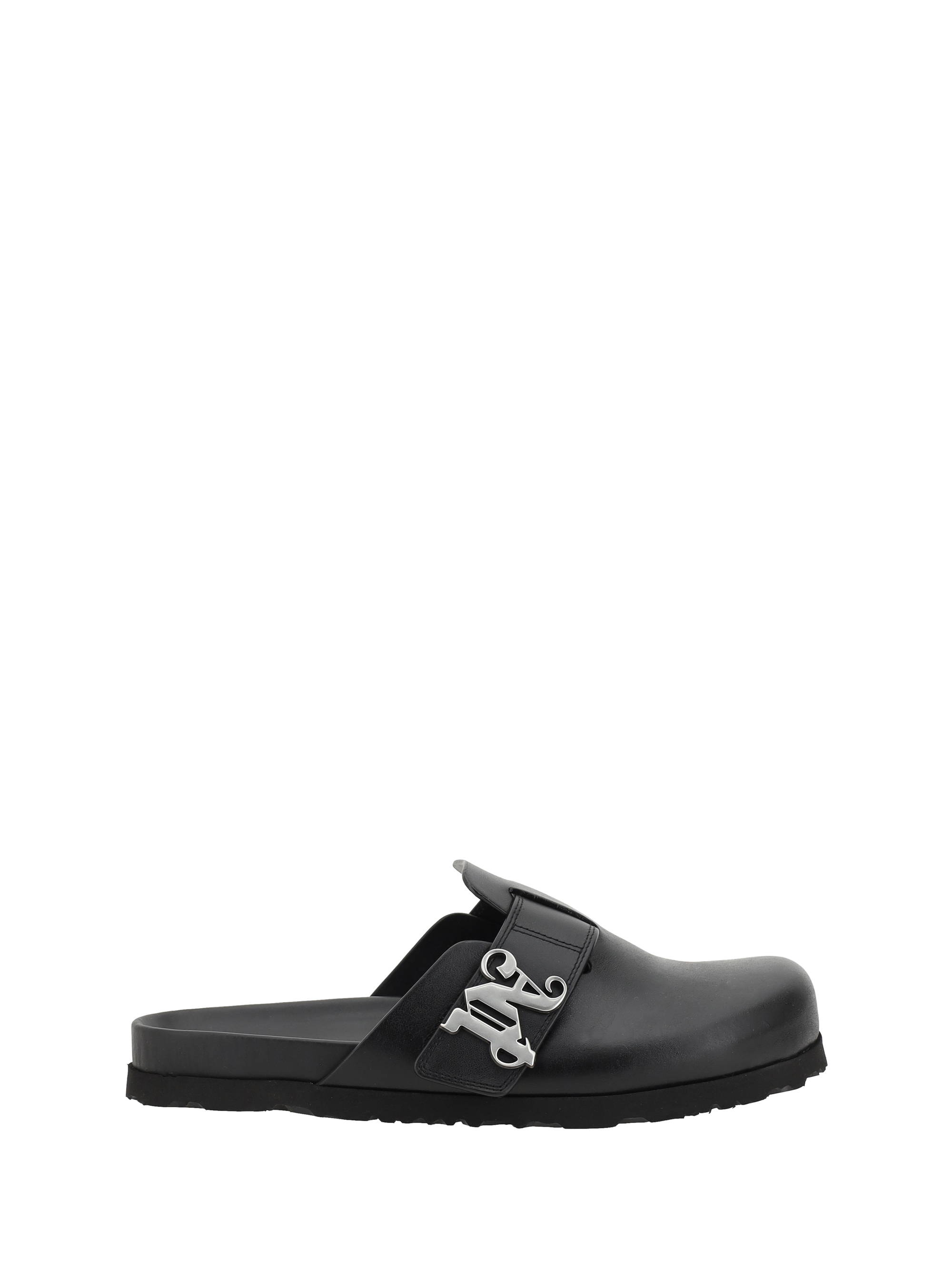 Shop Palm Angels Leather Mules In Black
